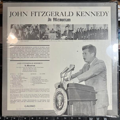 In Memoriam (The Voice Of The 35th President Of The United States) (VINYL) | Mint (M) Near Mint (NM or M-) - SPOKEN WORD *SEALED*