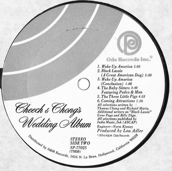Cheech & Chong Cheech & Chong's Wedding Album *TERRE HAUTE* LP Excellent (EX) Excellent (EX)