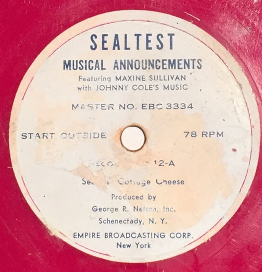 Sealtest Musical Announcements | Excellent (EX) Generic