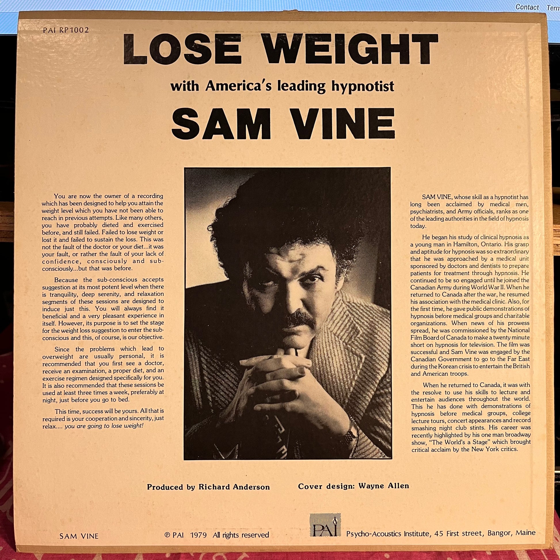 Sam Vine - Relax... You Are Going To Lose Weight | Near Mint (NM) Excellent (EX) - SPOKEN WORD / USED *NEAR MINT*