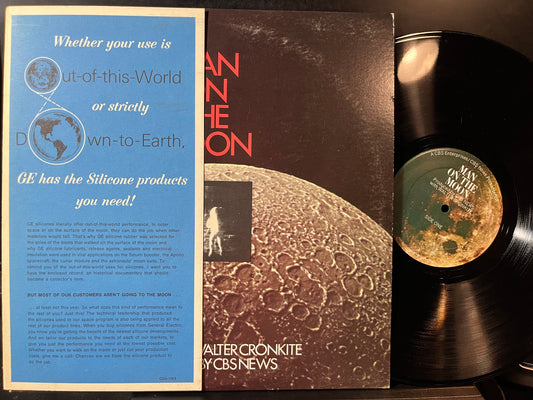Walter Cronkite - Man On The Moon (VINYL LP CBS ENTERPRISES LMM-1) | USED Near Mint (NM or M-) Excellent+ (EX+) - SPOKEN WORD / USED *NEAR MINT*