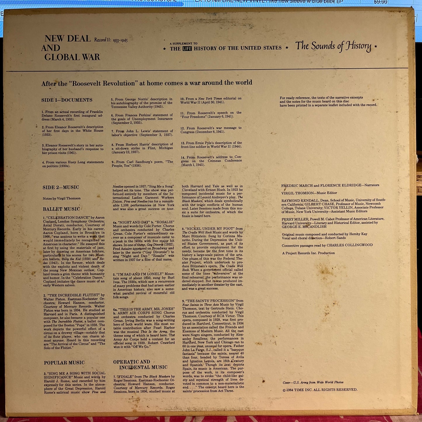 Various - The Sounds Of History Record 11: 1933-1945 / New Deal And Global War | Near Mint (NM) Excellent (EX) - SPOKEN WORD / USED *NEAR MINT*