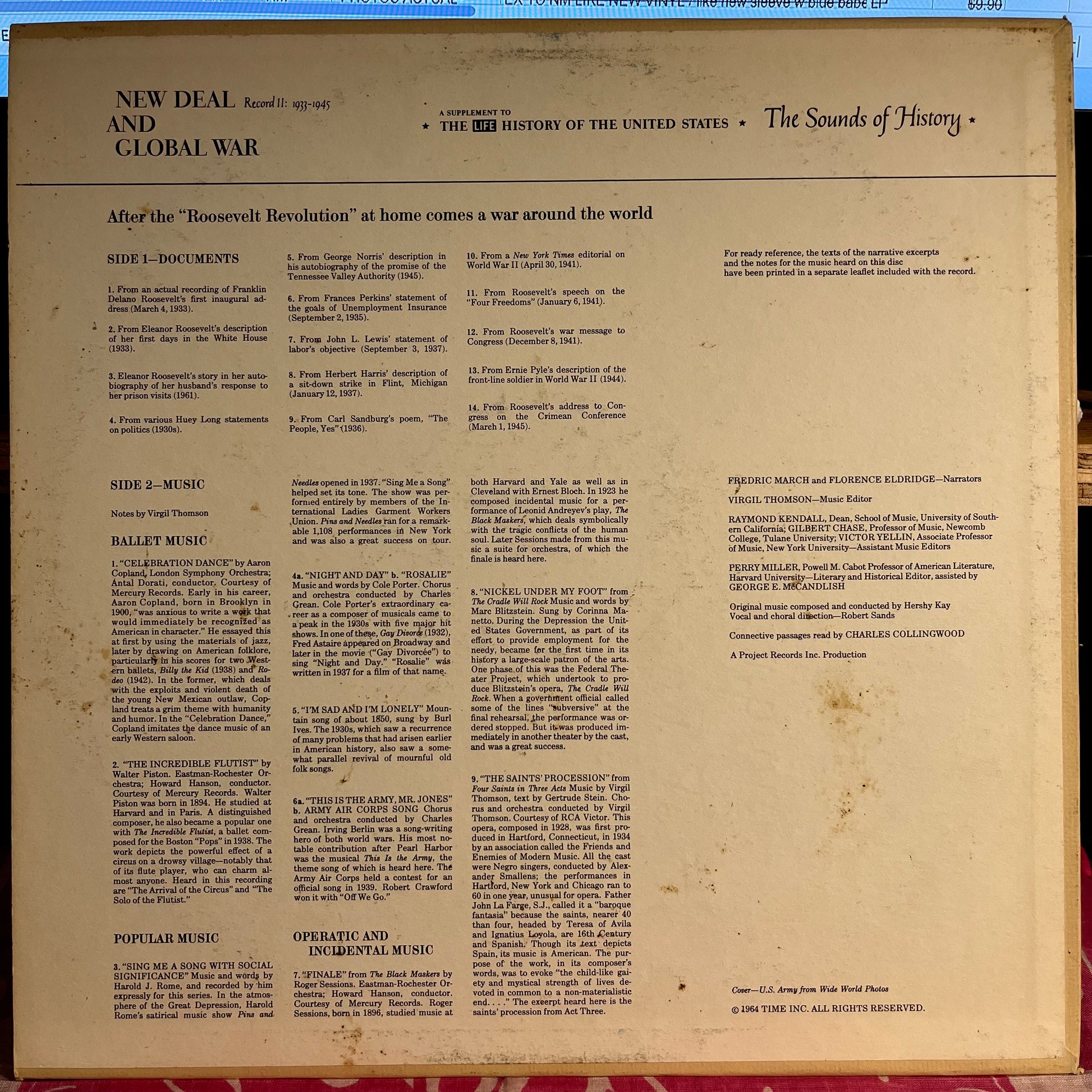 Various - The Sounds Of History Record 11: 1933-1945 / New Deal And Global War | Near Mint (NM) Excellent (EX) - SPOKEN WORD / USED *NEAR MINT*