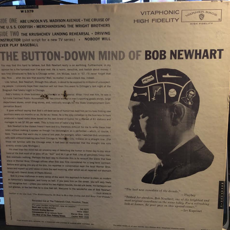 The Button-Down Mind Of Bob Newhart (VINYL) | Near Mint (NM) Excellent (EX) - SPOKEN WORD / USED *NEAR MINT*