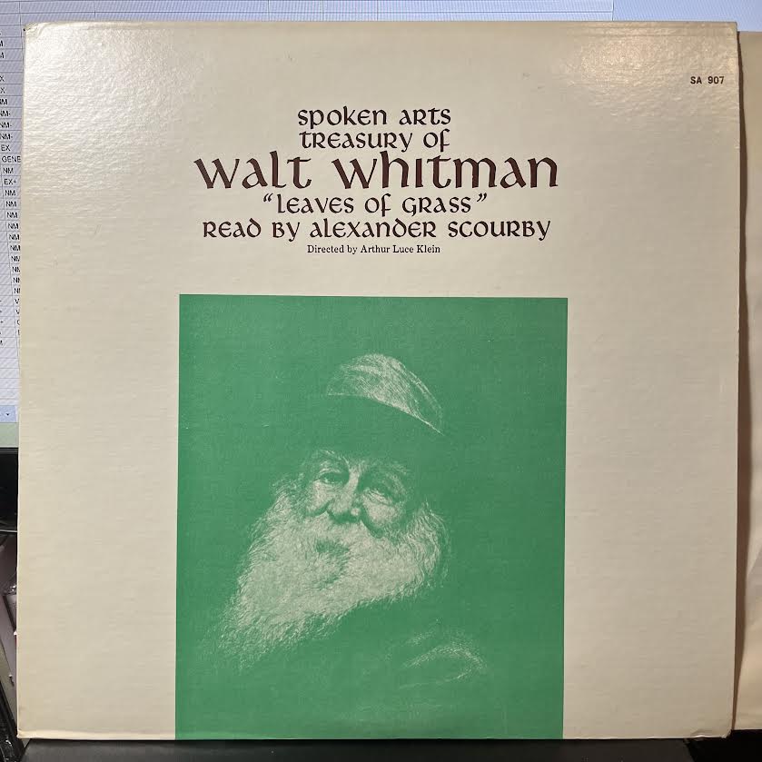 Treasury Of Walt Whitman: Leaves Of Grass (VINYL) | Near Mint (NM) Near Mint (NM) - SPOKEN WORD / USED *NEAR MINT*
