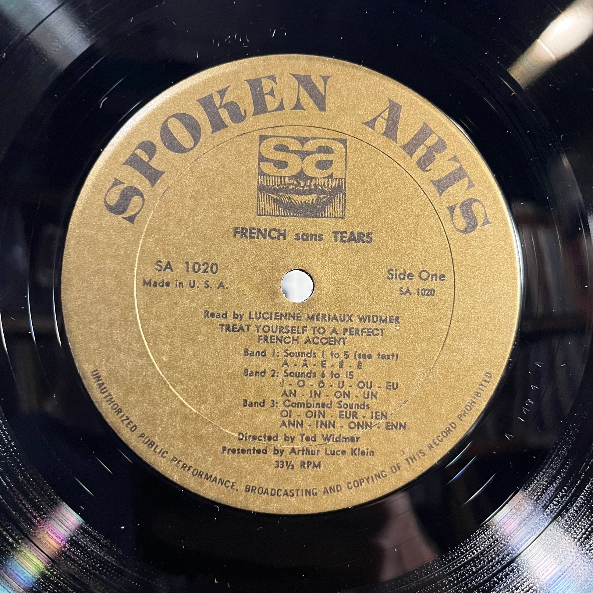 Lucienne Meriaux Widmer - French Sans Tears | Near Mint (NM) Excellent (EX) - SPOKEN WORD / USED *NEAR MINT*