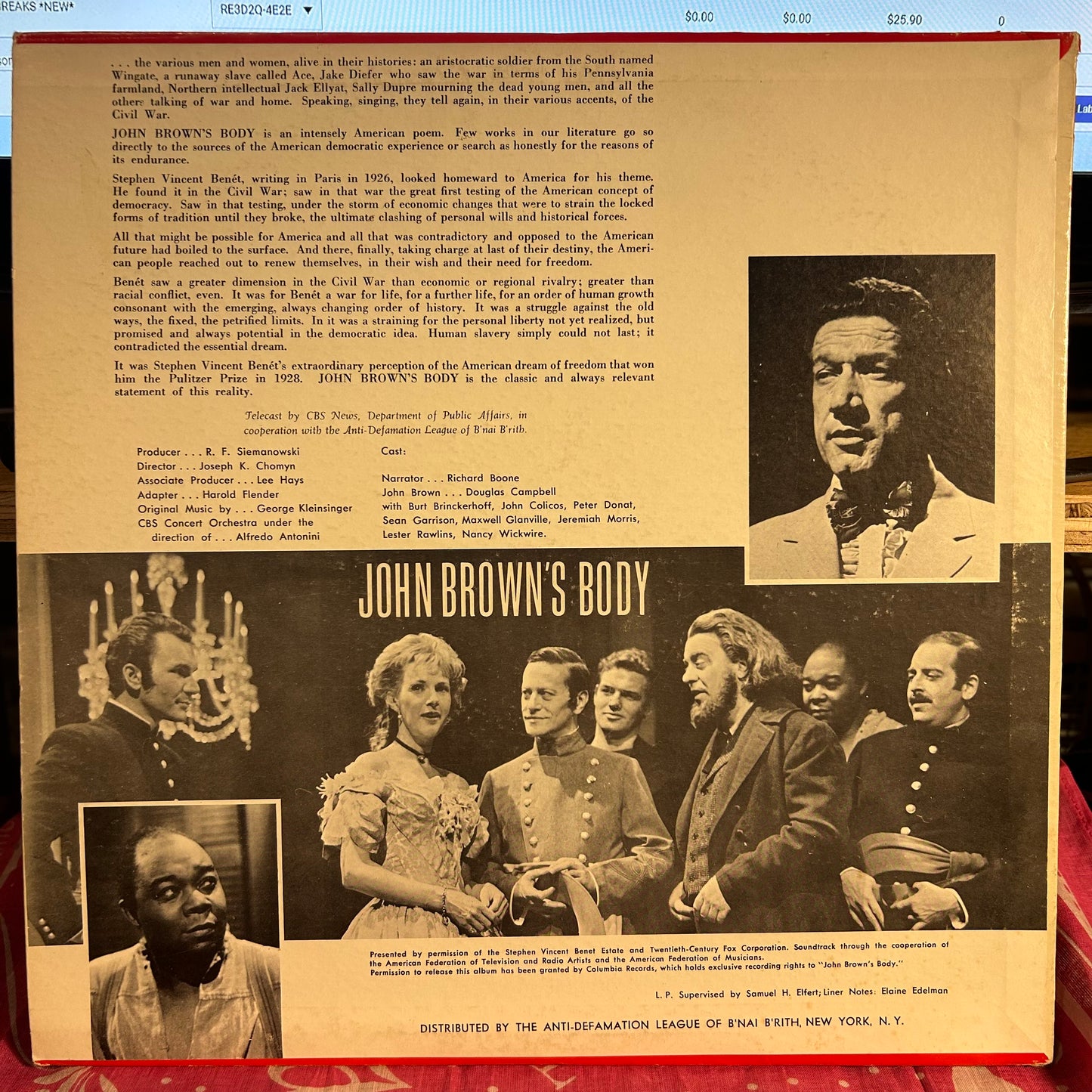 Various - John Brown's Body | Near Mint (NM) Excellent (EX) - SPOKEN WORD / USED *NEAR MINT*
