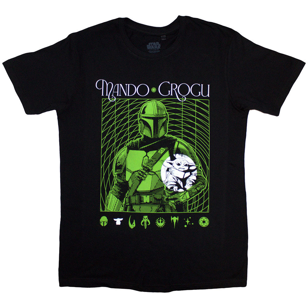 The Mandalorian Mando & Grogu Neon | Black