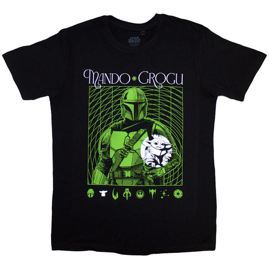 The Mandalorian Mando & Grogu Neon | Black