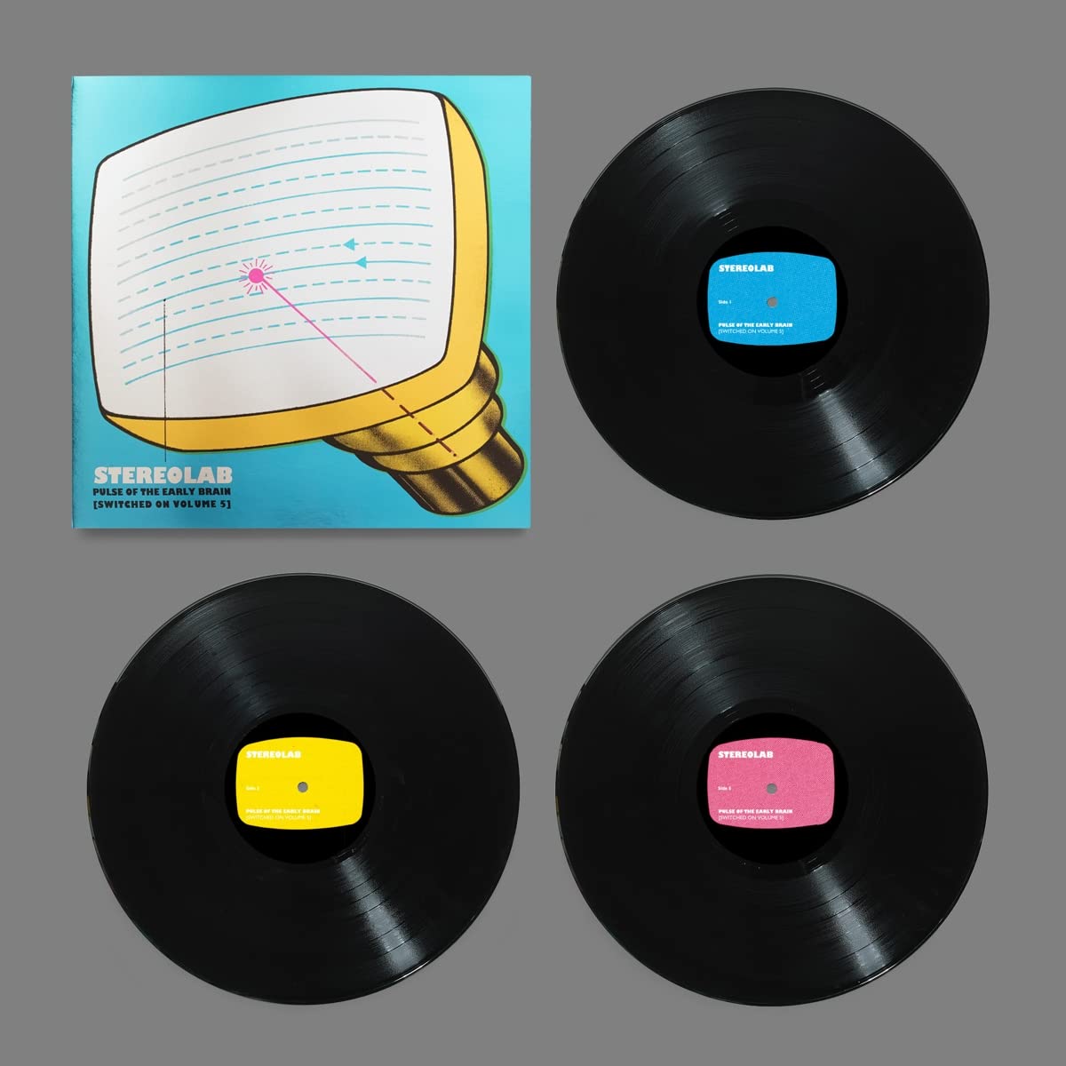 Stereolab Pulse Of The Early Brain (Switched On Volume 5) Duophonic Ultra High Frequency Disks, Warp Records 3xLP, Comp, Ltd, Num, Blu Mint (M) Mint (M)