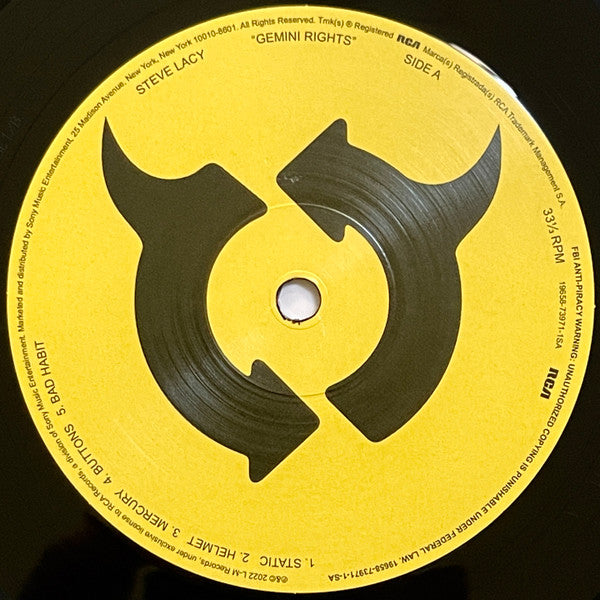 Buy Steve Lacy - Gemini Rights - Vinyl LP Record