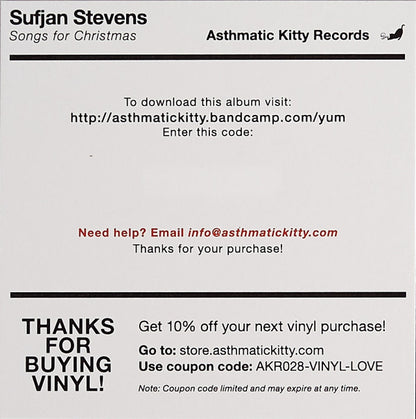 Sufjan Stevens Songs For Christmas Asthmatic Kitty Records Box, Comp + 5x12", EP, RE Mint (M) Mint (M)