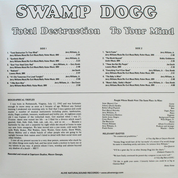 Total Destruction To Your Mind | Mint (M) Mint (M) - FUNK *SEALED*