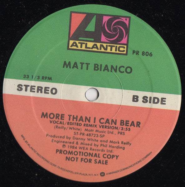 Matt Bianco - More Than I Can Bear | Mint (M) Generic - SYNTH-POP *NEW*
