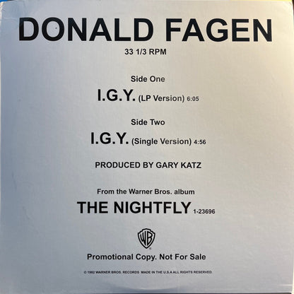 Donald Fagen - I.G.Y. (What A Beautiful World) | Mint (M) Mint (M) - SYNTH-POP *NEW*