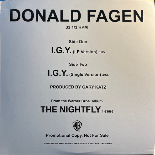 Donald Fagen - I.G.Y. (What A Beautiful World) | Mint (M) Mint (M) - SYNTH-POP *NEW*