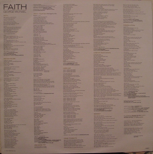 George Michael - Faith (VINYL LP) | Excellent+ (EX+) Excellent+ (EX+) - SYNTH-POP / USED *EXCELLENT+*