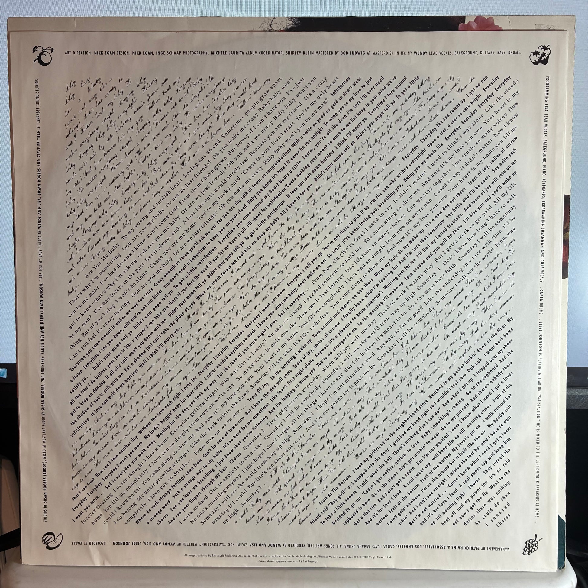 Wendy & Lisa - Fruit At The Bottom (VINYL) | Excellent+ (EX+) Excellent (EX) - SYNTH-POP / USED *EXCELLENT+*