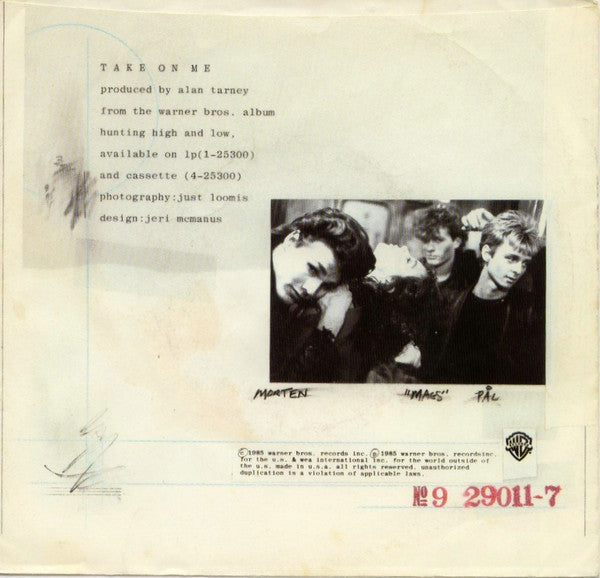 Take On Me (7" VINYL) | Excellent (EX) Excellent (EX) - SYNTH-POP / USED *EXCELLENT*