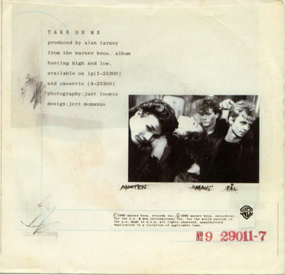 Take On Me (7" VINYL) | Excellent (EX) Excellent (EX) - SYNTH-POP / USED *EXCELLENT*