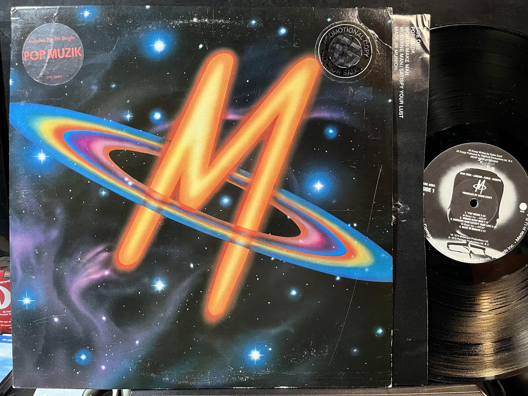 M (2) - New York, London, Paris, Munich (PROMO VINYL) | Near Mint (NM) Excellent (EX) - SYNTH-POP / USED *NEAR MINT*