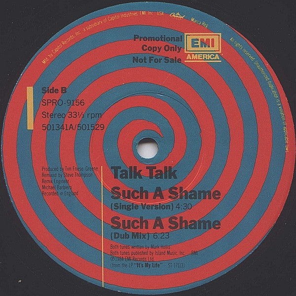 Such A Shame (12" VINYL) | Near Mint (NM) Excellent (EX) - SYNTH-POP / USED *NEAR MINT*