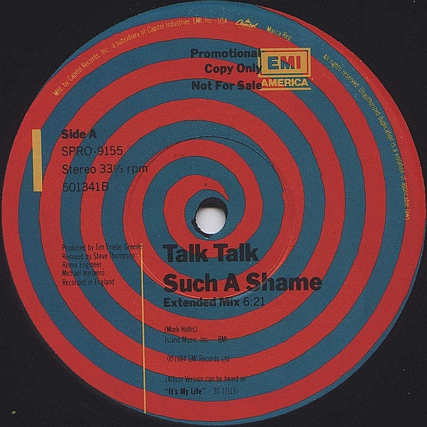 Such A Shame (12" VINYL) | Near Mint (NM) Excellent (EX) - SYNTH-POP / USED *NEAR MINT*