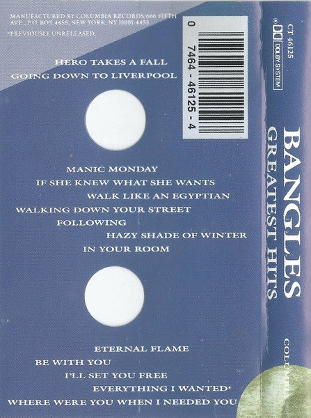 Bangles - Greatest Hits *CASSETTE* | Near Mint (NM) Near Mint (NM) - SYNTH-POP / USED *NEAR MINT*