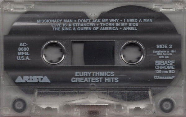 Eurythmics - Greatest Hits *CASSETTE* | Near Mint (NM) Near Mint (NM) - SYNTH-POP / USED *NEAR MINT*