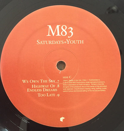 M83 - Saturdays = Youth (VINYL 2xLP MUTE MUTE 9384-2 2008) | Near Mint (NM or M-) Near Mint (NM) - SYNTH-POP / USED *NEAR MINT*