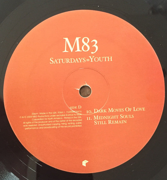 M83 - Saturdays = Youth (VINYL 2xLP MUTE MUTE 9384-2 2008) | Near Mint (NM or M-) Near Mint (NM) - SYNTH-POP / USED *NEAR MINT*