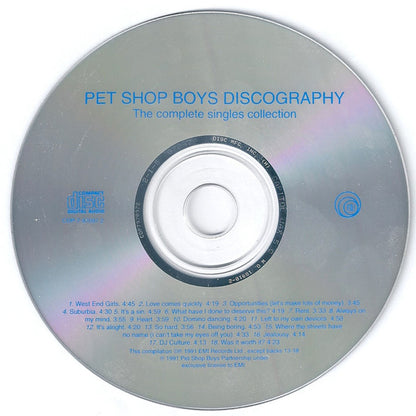 Discography (The Complete Singles Collection) (CD) | Near Mint (NM) Excellent (EX) - SYNTH-POP / USED *NEAR MINT*