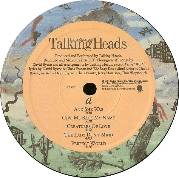 Talking Heads Little Creatures Sire, Sire LP, Album, Spe Near Mint (NM or M-) Near Mint (NM or M-)