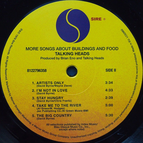 More Songs About Buildings And Food | Mint (M) Mint (M) - NEW WAVE *SEALED*
