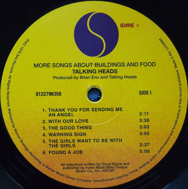 More Songs About Buildings And Food | Mint (M) Mint (M) - NEW WAVE *SEALED*