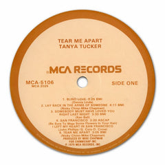 Tanya Tucker Tear Me Apart MCA Records LP, Album, Glo Very Good Plus (VG+) Near Mint (NM or M-)
