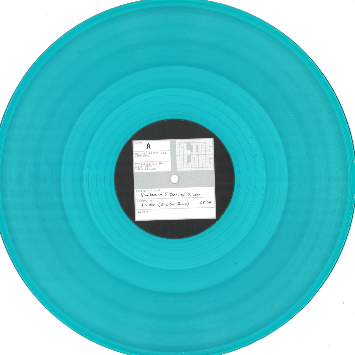 Ninetoes - (PRESALE TBD) 5 Years Of Finder (BLUE VINYL 12" Kling Klong) | NEW - TECH HOUSE *NEW/COLOR*