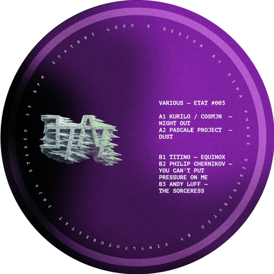 Various - (PRESALE 5/20/26) ETAT #003 (CLEAR PURPLE VINYL) | Mint (M) Mint (M) - TECH HOUSE *NEW/COLOR*