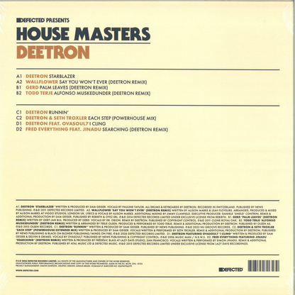 Various - Defected presents House Masters - Deetron | Mint (M) Mint (M) - TECH HOUSE *NEW*