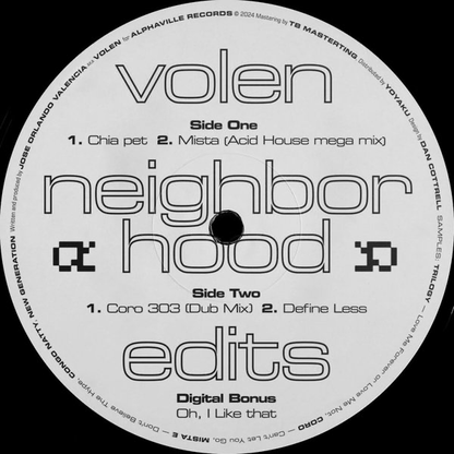 (PRESALE 4/13/26) Neighborhood Edits (VINYL) | Mint (M) Mint (M) - TECH HOUSE *NEW*