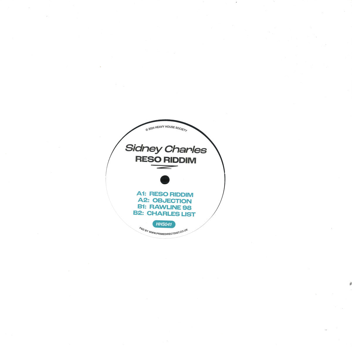 Sidney Charles - Reso Riddim (VINYL 12" Heavy House Society) | NEW - TECH HOUSE *NEW*