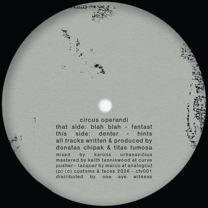 Circus Operandi - (PRESALE 7/5/26) CFV001 (VINYL) | Mint (M) Mint (M) - TECH HOUSE *NEW*