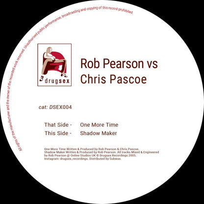 Rob Pearson vs Chris Pascoe - (PRESALE TBD) One More Time (VINYL 12" Drugsex) | NEW - TECH HOUSE *NEW*