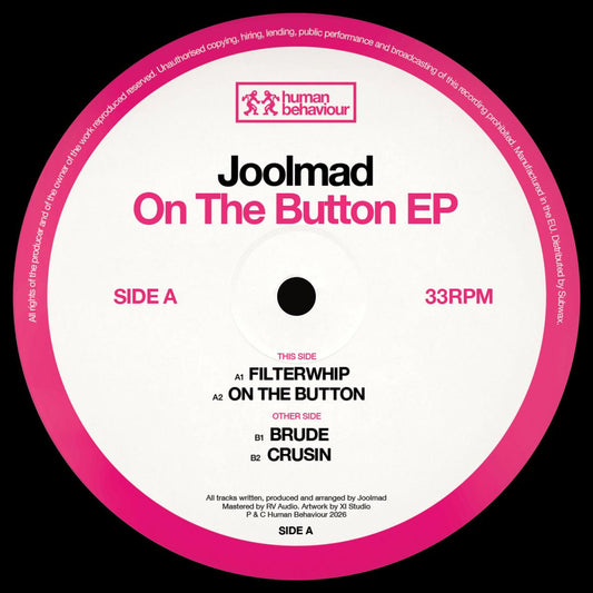 Joolmad - (PRESALE TBD) On The Button (VINYL 12" Human Behaviour) | NEW - TECH HOUSE *NEW*