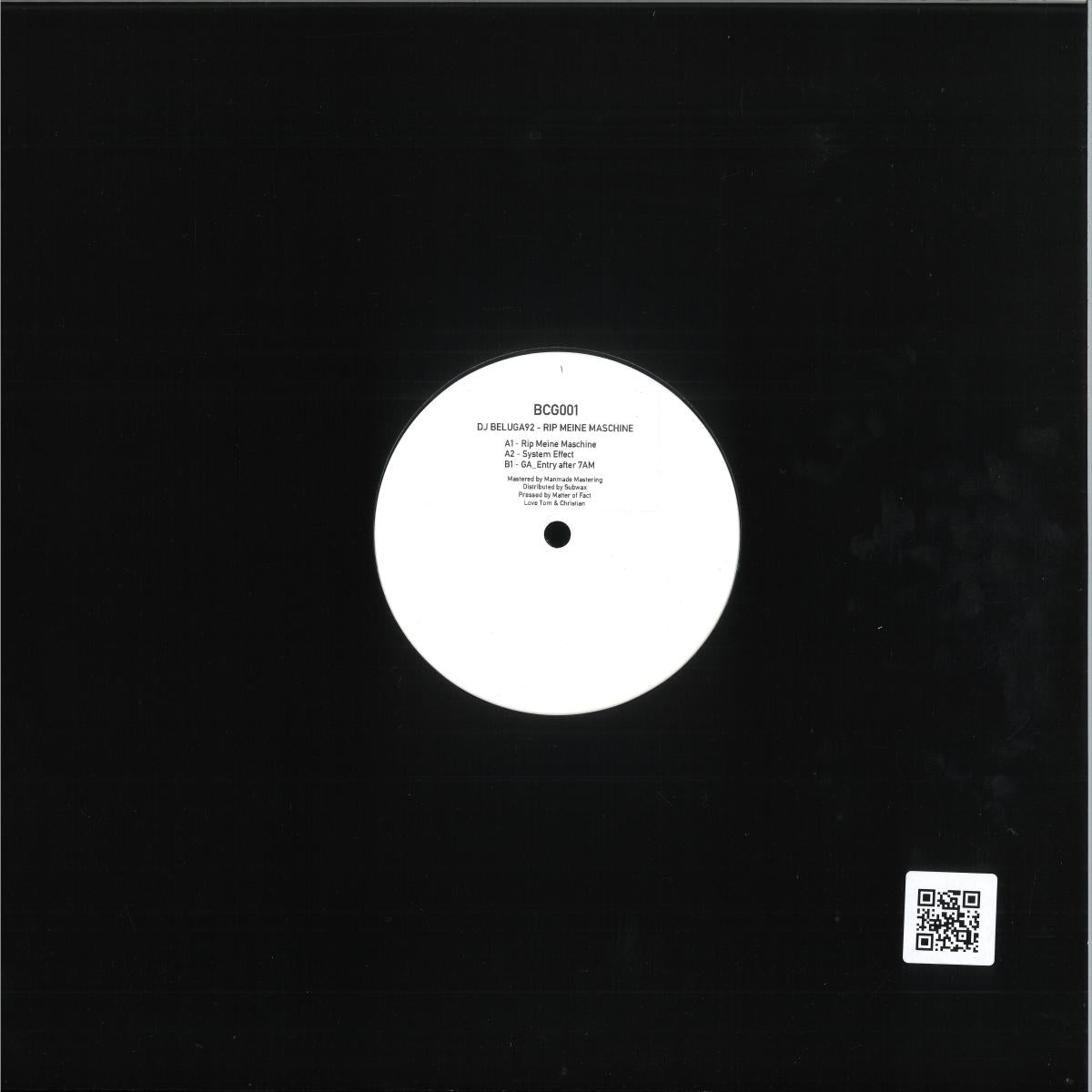 DJ Beluga92 - (PRESALE 09/01/26) RIP Meine Maschine (VINYL 12" BERLINCIAGAY) | NEW Mint (M) Mint (M) - TECH HOUSE *NEW*