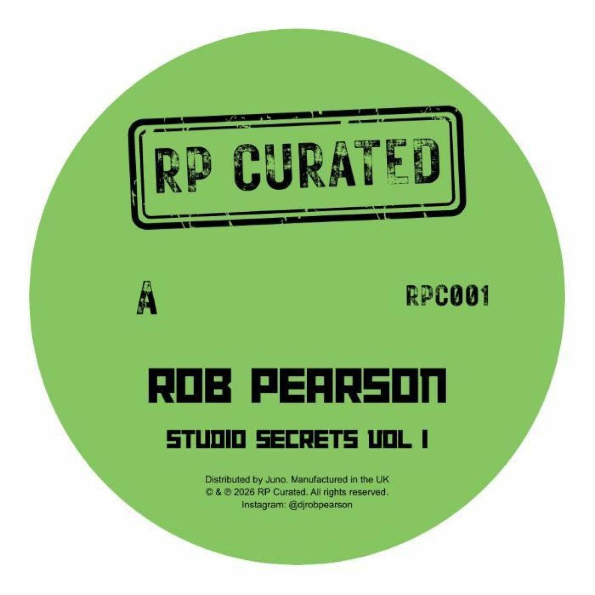Rob Pearson - (PRESALE 2/1/27) Studio Secrets Vol I (VINYL 12" RP Curated) | NEW - TECH HOUSE *NEW*