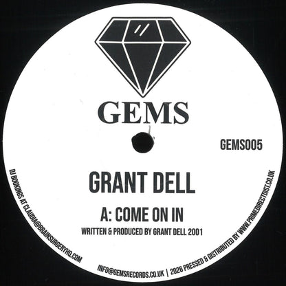 Grant Dell - Come On In / We Go deep (VINYL 12" GEMS GEMS005) | NEW Mint (M) Mint (M) - TECH HOUSE *NEW*