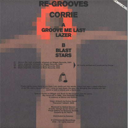 Corrie - Re-Grooves (VINYL 12" Tremendo) | NEW Mint (M) Mint (M) - TECH HOUSE *NEW*