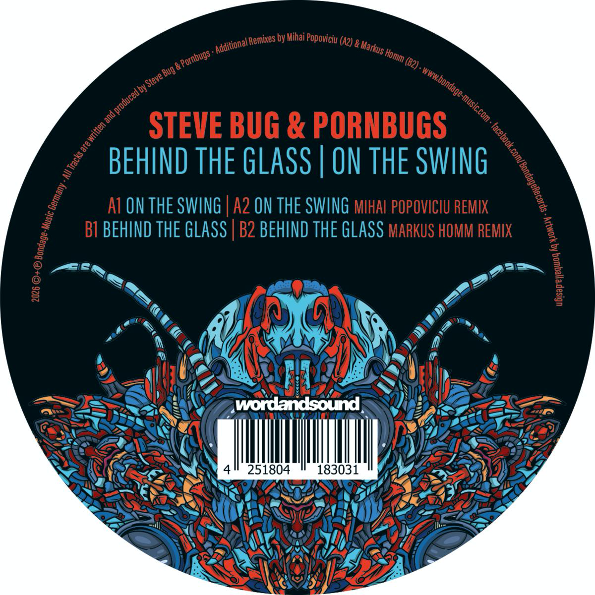 STEVE BUG & PORNBUGS - (PRESALE 6/19/26) ON THE SWING/BEHIND THE GLASS (VINYL) | Mint (M) Mint (M) - TECH HOUSE *NEW*