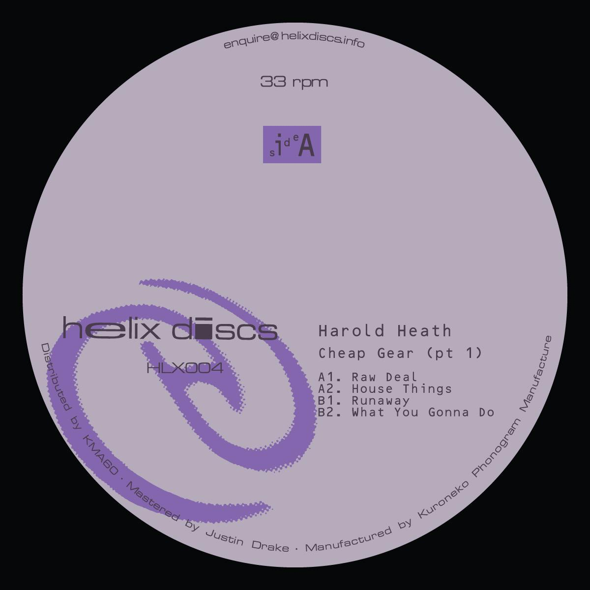 Harold Heath - (PRESALE 6/26/26) Cheap Gear (Part 1) (VINYL) | Mint (M) Mint (M) - TECH HOUSE *NEW*